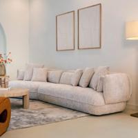 Richmond 4-zits Bank 'Rodina' Chenille, kleur Crème - thumbnail