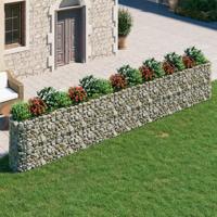 Gabion plantenbak verhoogd 610x50x100 cm gegalvaniseerd ijzer - thumbnail