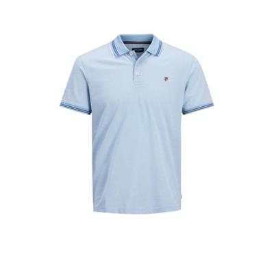 JACK & JONES PREMIUM regular fit polo met borduursels lichtblauw JACK & JONES PREMIUM regular fit polo met borduursels lichtblauw