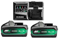 Hikoki uc18ysl3wjz boosterpack multi-volt - 2 x 8ah 18v / 4ah 36v + snellader uc18ysl3 - uc18ysl3wjz - thumbnail