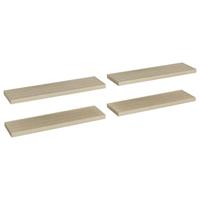 Wandschappen zwevend 4 st 90x23,5x3,8 cm MDF eikenkleurig - thumbnail