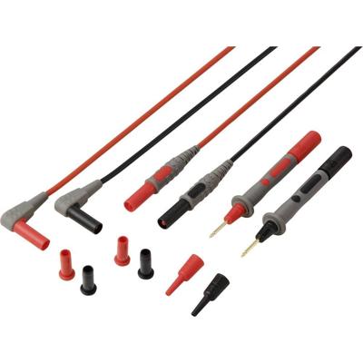 VOLTCRAFT MSL-850 Meetsnoer Stekker 4 mm Testpunt 1.2 m Rood, Zwart 1 paar
