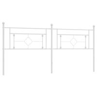 Hoofdbord 193 cm metaal wit - thumbnail