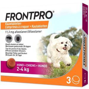 FRONTLINE FRONTPRO KAUWTABLETTEN S 2-4 KG 3 TBL FRONTLINE FRONTPRO KAUWTABLETTEN S 2-4 KG 3 TBL