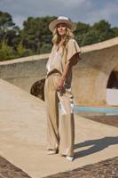 Nukus Broek Rubi Shiny | Sand - thumbnail