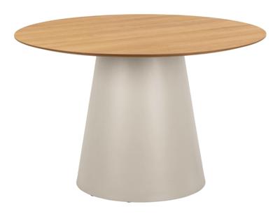 Bendt Ronde Eettafel 'Anemone' Eiken, 120cm, kleur Grijs