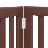 Hondenhek inklapbaar 12 panelen 600 cm populierenhout bruin - thumbnail