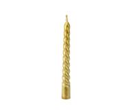 Kaars Swirl goud H10cm set a 8 st. - thumbnail