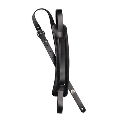 D&apos;Addario John Lennon Leather Guitar Strap Black gitaarband