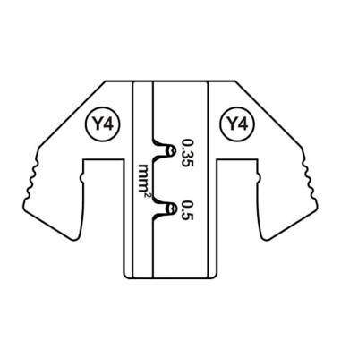 TOOLCRAFT TO-9625887 Krimpinzetstuk Yazaki YES/YESC 1,5 onverzegeld contact Terminal 0.35 tot 0.5 mm² Geschikt voor merk TOOLCRAFT
