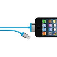 Belkin Oplaad-Sync-kabel (30-pins aansluiting, 2m) voor Apple iPod/iPhone/iPad blauw - thumbnail
