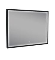 Avi spiegel rechthoek met LED, dimbaar en spiegelverwarming 80 x 60 cm mat zwart - thumbnail