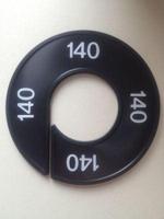 Maatring 9cm zwart/wit 140 - thumbnail