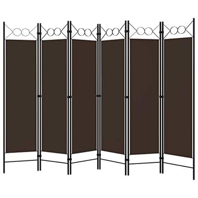 VidaXL Kamerscherm met 6 panelen 240x180 cm bruin