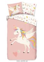 Good Morning Kinderdekbedovertrek "regenboog eenhoorn" - Multi - (140x200/220 cm) - Katoen - thumbnail