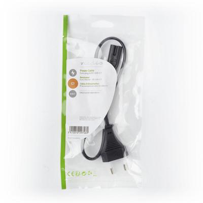 Voedingskabel | Eurostekker - IEC-320-C7 | 0,5 m | Zwart