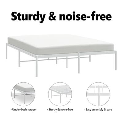 Bedframe metaal wit 183x213 cm