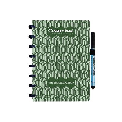 Correctbook Endless Agenda A5, uitwisbaar / herbruikbaar, Forest Green (donkergroen)