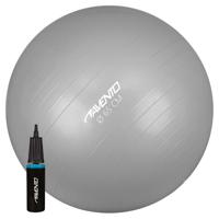 Avento fitnessbal 65 cm PVC zilver 2-delig - thumbnail