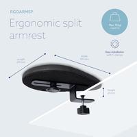 R-Go Tools Armsteun R-Go split, ergonomische armsteun in twee delen, verstelbaar, symmetrisch, met s - thumbnail