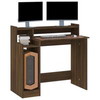 Bureau met LED-verlichting 97x45x90 cm hout bruin eikenkleur - thumbnail
