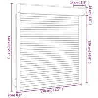 Rolluik 130x140 cm aluminium antracietkleurig - thumbnail