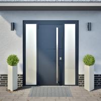 VidaXL Plantenbakken 2 st driehoek 30x26x75 cm staal wit - thumbnail