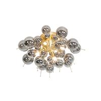 QAZQA Design plafondlamp messing met smoke glas 4-lichts - Explode - thumbnail