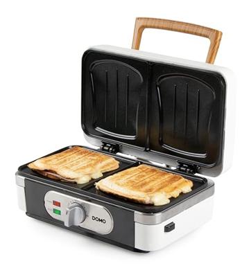 3-in-1 apparaat - DOMO - DO9277C - Croque - wafel - grill - 1100 W - Wit