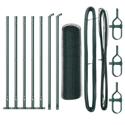 VidaXL Afrasteringspaal groen 10 x 0,6 m (13 mm gaas) staal en pvc