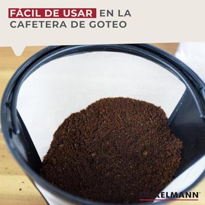 Fackelmann coffee&tea herbruikbaar koffiefilter no. 4 zilver/zwart