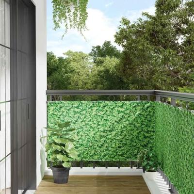 VidaXL Balkonscherm plantpatroon 600x75 cm pvc groen