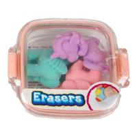 Toi-Toys Gummen mini set in glitterdoosje - eenhoorns, 5dlg. - thumbnail