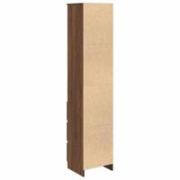 Hoge kast 37,5x35x180 cm spaanplaat bruin eikenkleurig - thumbnail