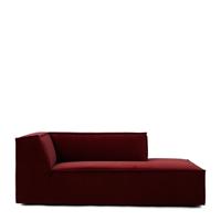 Rivièra Maison Modulaire Bank 'The Jagger' Chaise Lounge Rechts, Velvet, kleur Vineyard Burgundy - thumbnail
