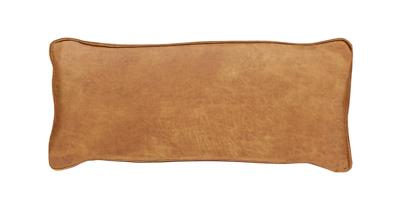WOOOD Sierkussen 'Bean' 30 x 70cm, Recycle leer, kleur Cognac