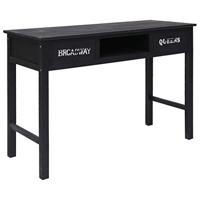 Wandtafel 110x45x76 cm hout zwart - thumbnail