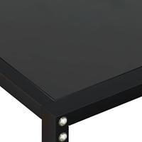 Wandtafel 180x35x75,5 cm gehard glas zwart - thumbnail