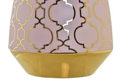 Vaas DKD Home Decor Porselein Roze Gouden Orientaals (18 x 18 x 24 cm)