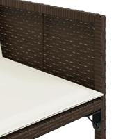 17-delige Tuinset met kussens poly rattan bruin - thumbnail