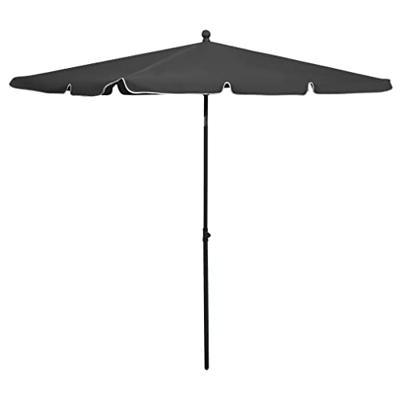 VidaXL Parasol met paal 210x140 cm antracietkleurig