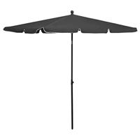 VidaXL Parasol met paal 210x140 cm antracietkleurig - thumbnail
