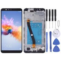 LCD-scherm en digitizer volledige montage met frame voor Huawei Honor 7X (zwart) - thumbnail