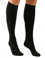 Yellowmoon kinder/dames kniekous 1 paar - Hoge katoeken sokken - 34 - Blauw - 34 - thumbnail