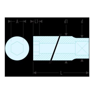 Facom doppen 3/8&apos; 6 kant 13 mm - metrisch - J.13H - thumbnail