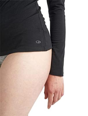 Icebreaker Siren LS Sweetheart Thermoshirt Dames Black L