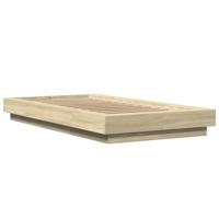 Bedframe bewerkt hout sonoma eikenkleurig 90x200 cm - thumbnail