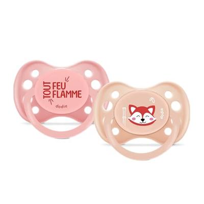 Duo anatomische fopspenen - DODIE - EDL A103 - +6 maanden - Rode panda