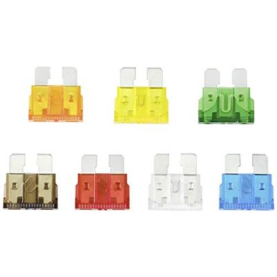 TRU COMPONENTS TC-10334032 Standaard platte zekering 5 A, 7.5 A, 10 A, 15 A, 20 A, 25 A, 30 A Oranje, Bruin, Rood, Blue, Geel, Helder, Groen 100 stuk(s)
