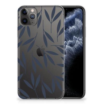 Apple iPhone 11 Pro Max | TPU Case | Leaves Blue Apple iPhone 11 Pro Max | TPU Case | Leaves Blue